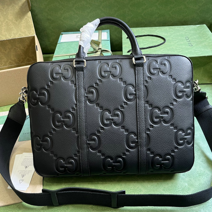 Gucci Jumbo GG Briefcase Black 658573