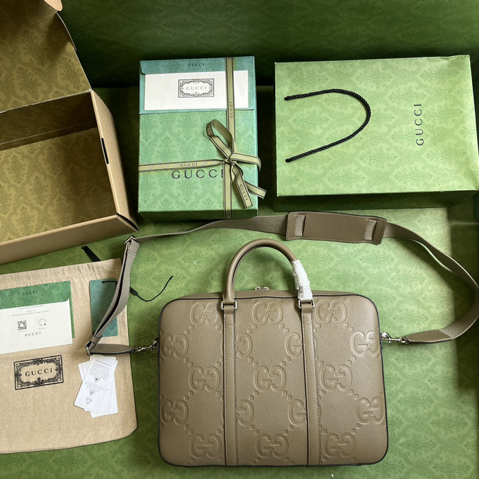 Gucci Jumbo GG Briefcase Green 658573