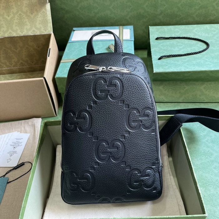 Gucci Jumbo GG Crossbody Bag Black 766937