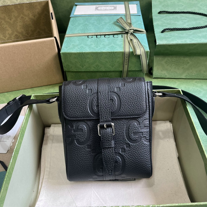 Gucci Jumbo GG Small Messenger Bag Black 760235