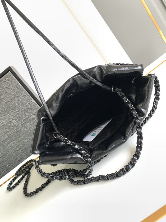 Mini Chanel 22 Handbag Black AS3980