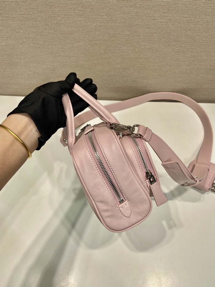 Prada Antique nappa leather top-handle bag Pink 1BB099