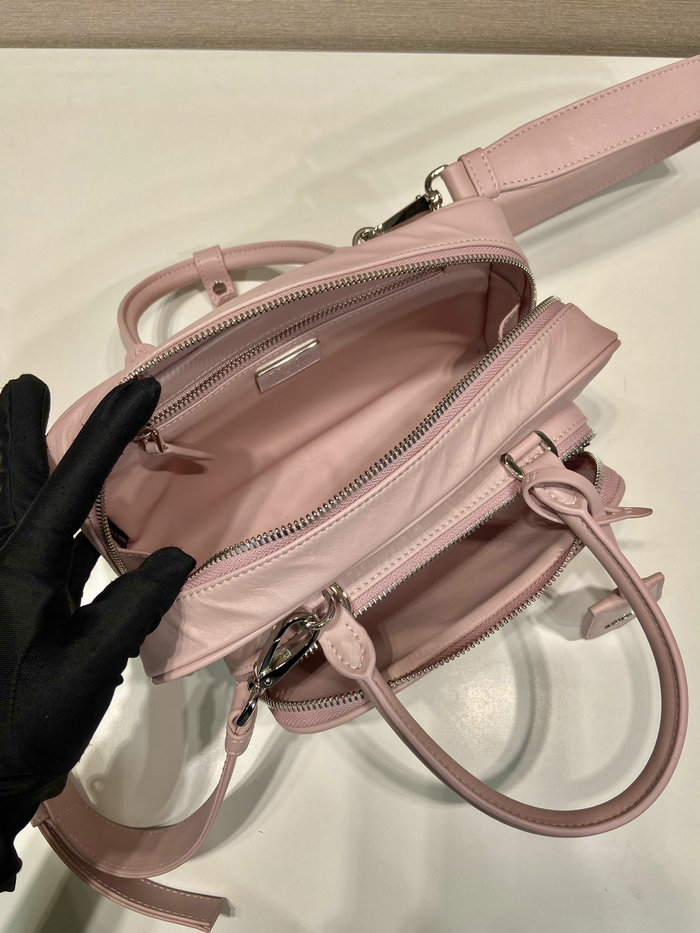 Prada Antique nappa leather top-handle bag Pink 1BB099