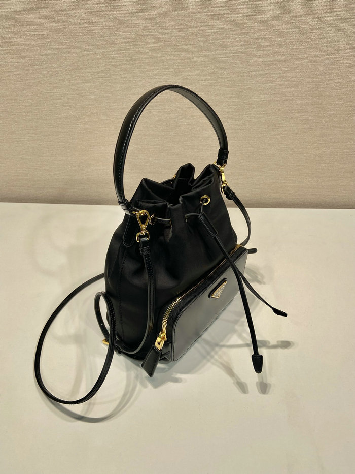 Prada Duet Re-Nylon and brushed bucket bag 1BH038