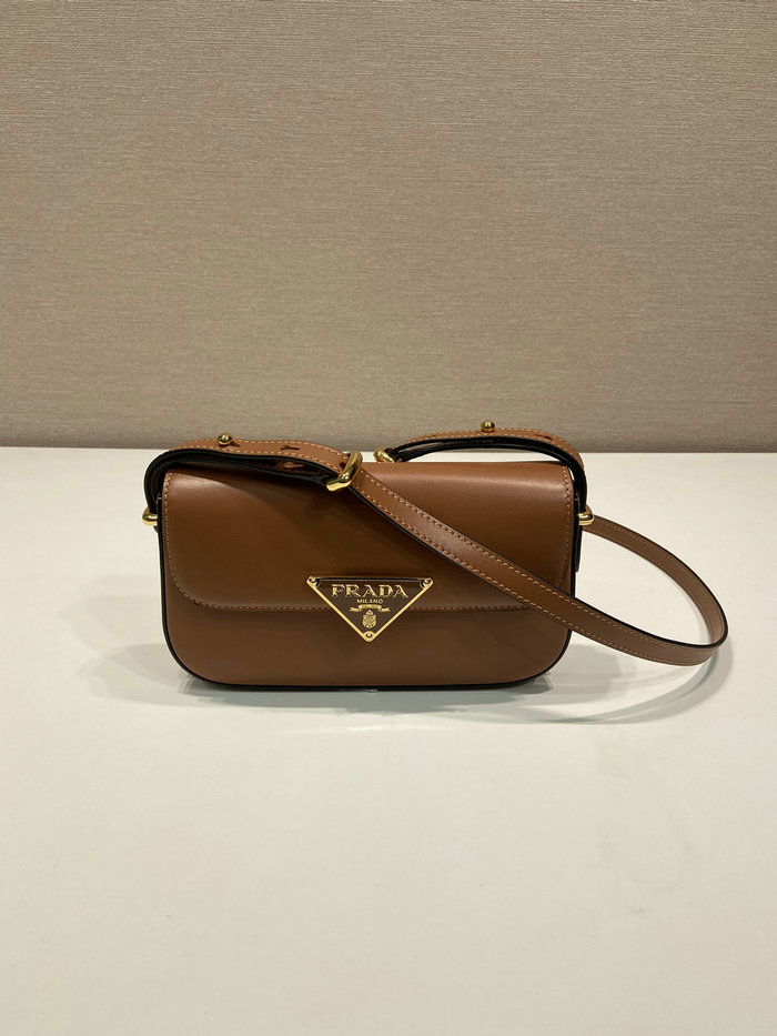 Prada Leather shoulder bag Brown 1BD339