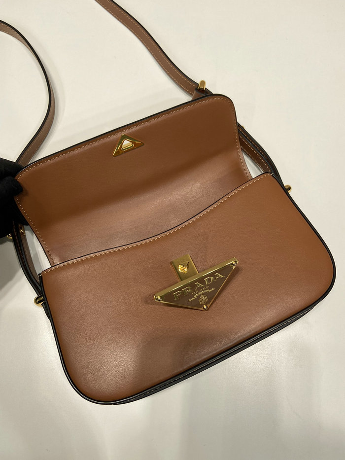 Prada Leather shoulder bag Brown 1BD339