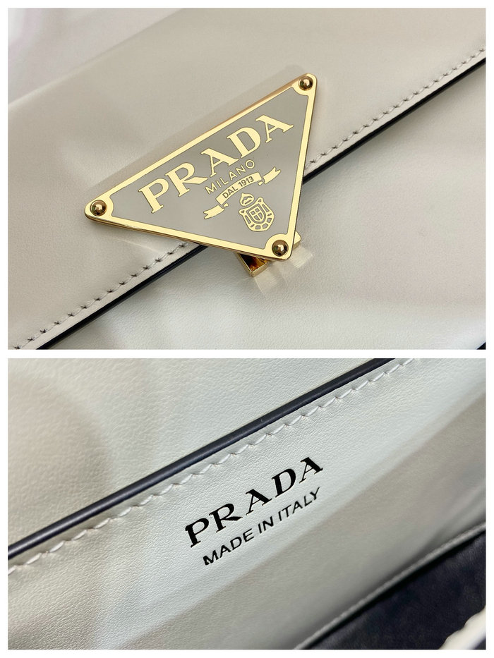 Prada Leather shoulder bag White 1BD339