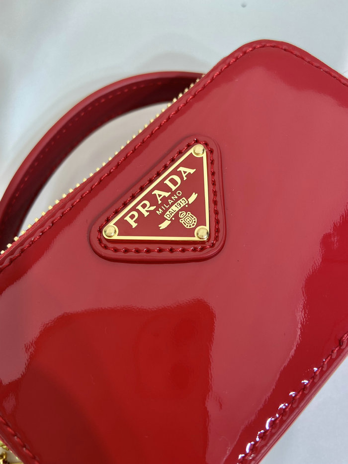 Prada Patent leather mini-pouch Red 1NR025