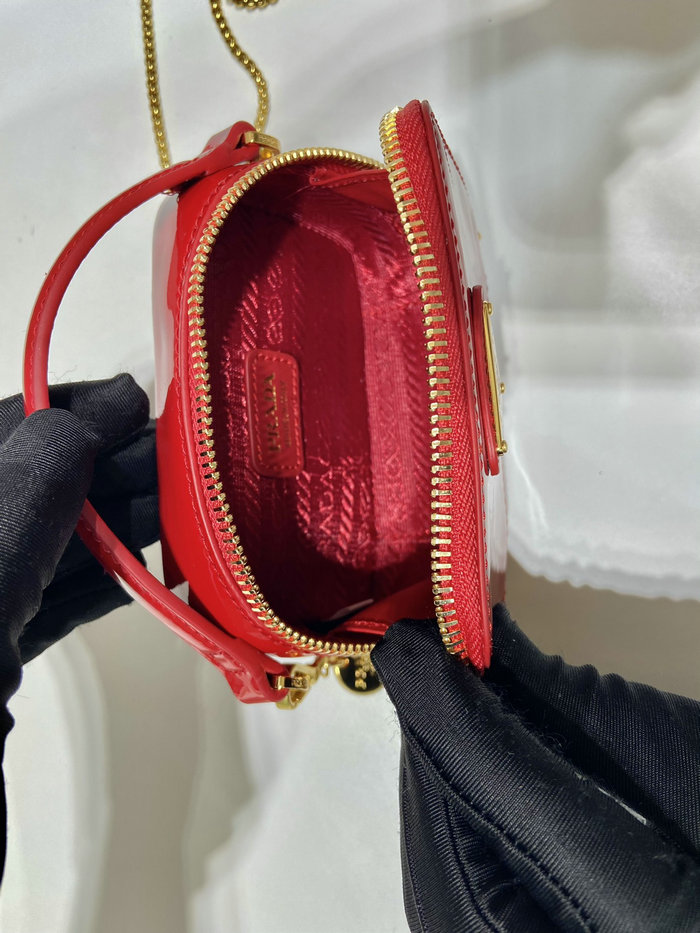 Prada Patent leather mini-pouch Red 1NR025