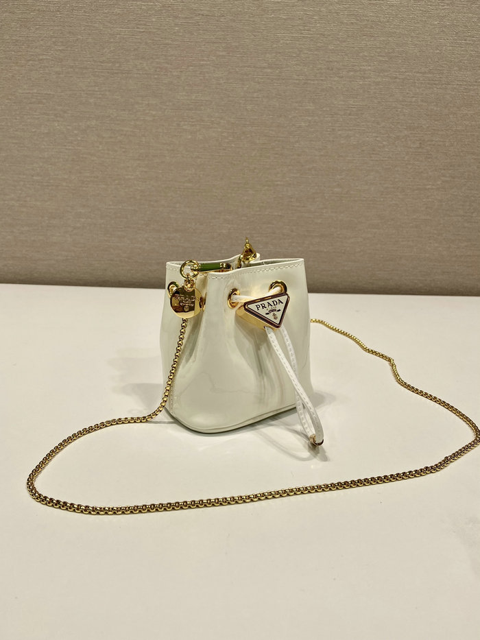 Prada Patent leather mini-pouch White 1NR016