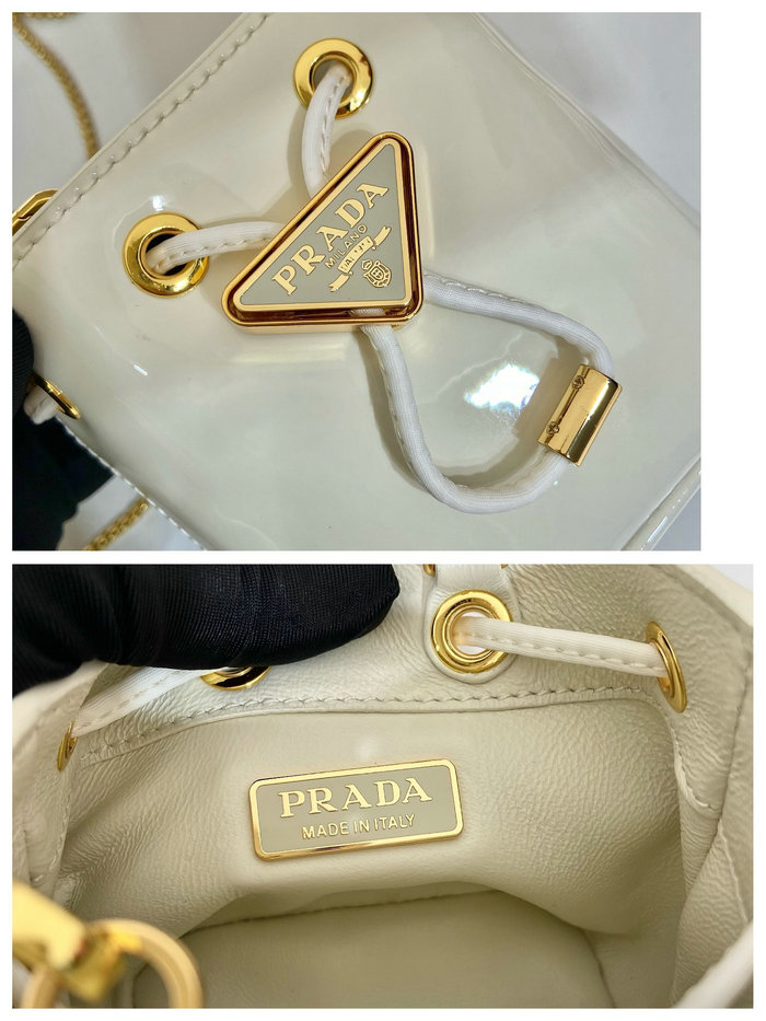 Prada Patent leather mini-pouch White 1NR016