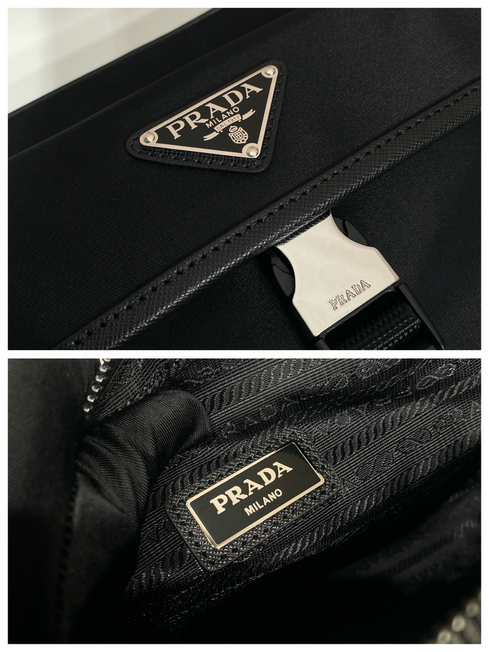 Prada Re-Nylon and Saffiano leather shoulder bag 2VH133