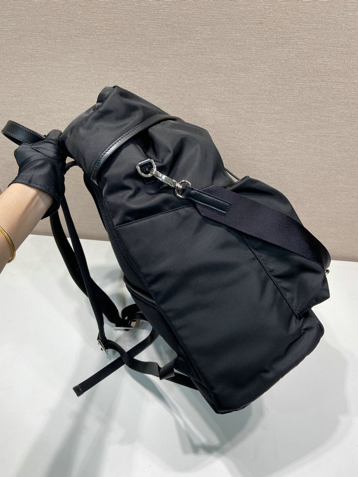 Prada Re-Nylon and leather backpack Black 2VZ108