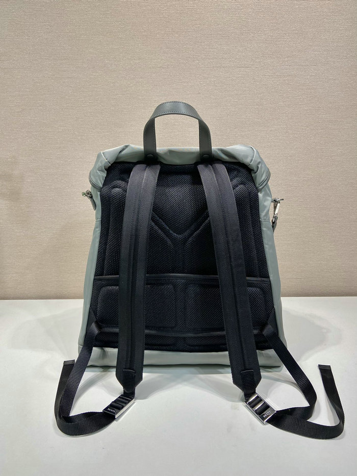 Prada Re-Nylon and leather backpack Grey 2VZ108