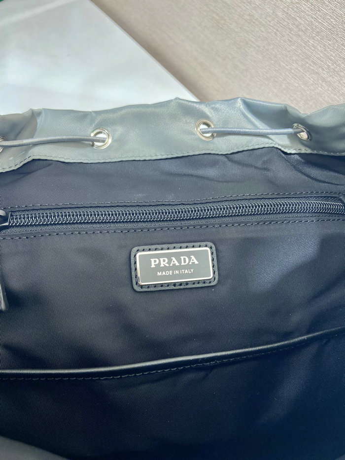 Prada Re-Nylon and leather backpack Grey 2VZ108