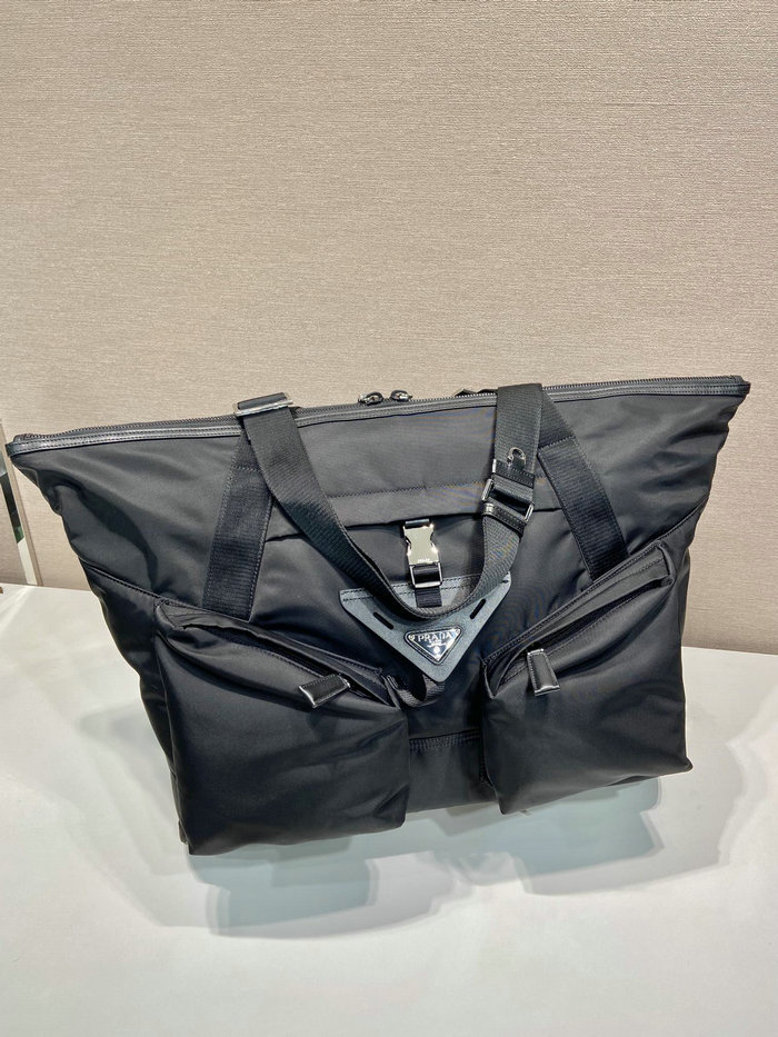 Prada Re-Nylon and leather travel bag 2VC040