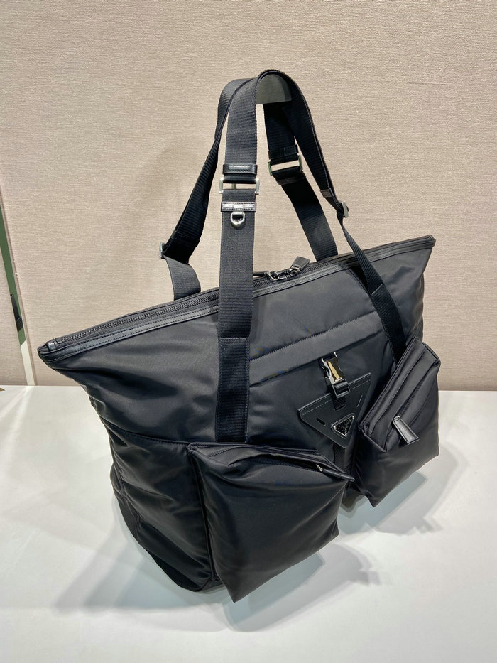 Prada Re-Nylon and leather travel bag 2VC040