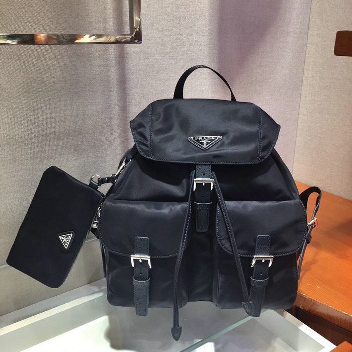 Prada Re-Nylon medium backpack Navy Blue 1BZ811