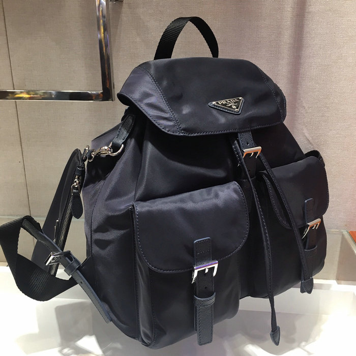 Prada Re-Nylon medium backpack Navy Blue 1BZ811