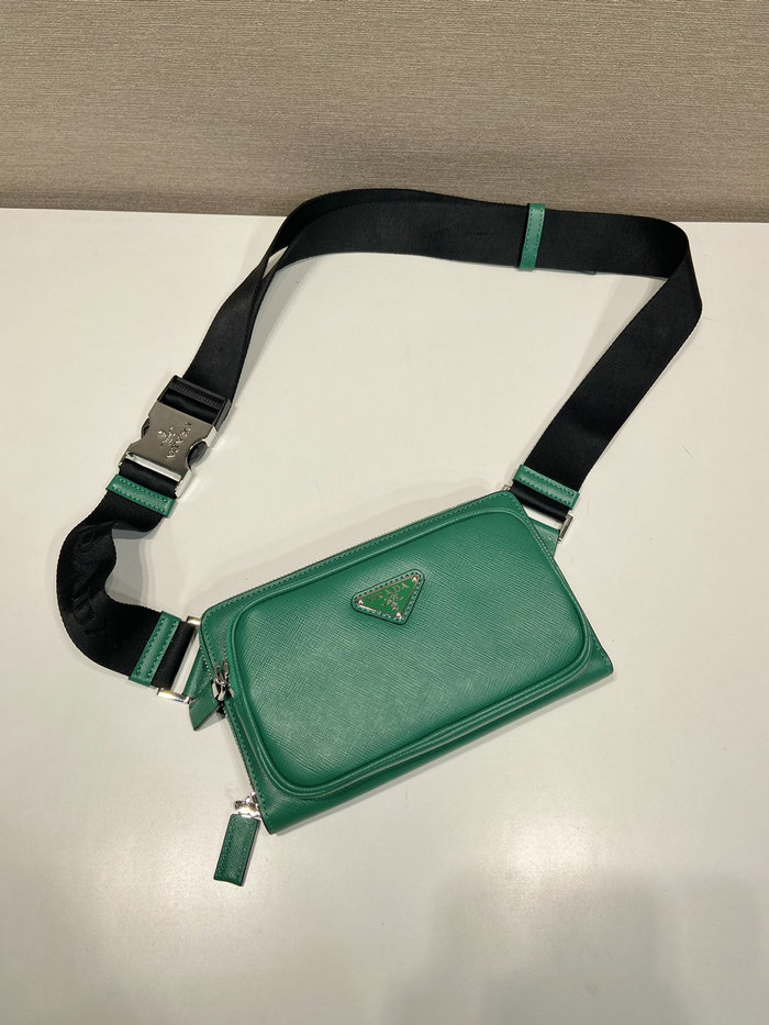 Prada Saffiano leather belt bag Green 2VH156