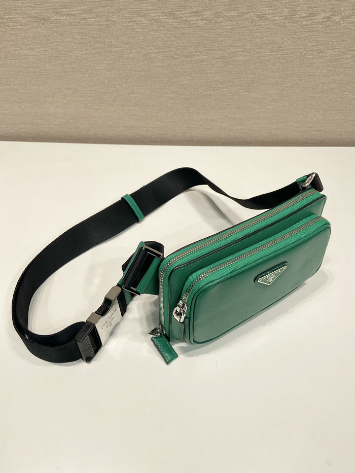 Prada Saffiano leather belt bag Green 2VH156