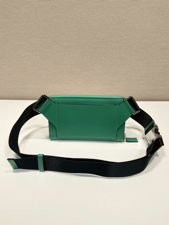 Prada Saffiano leather belt bag Green 2VH156