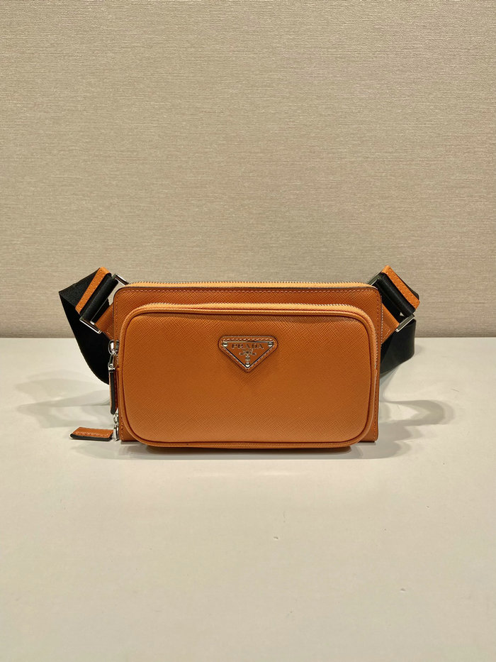 Prada Saffiano leather belt bag Orange 2VH156