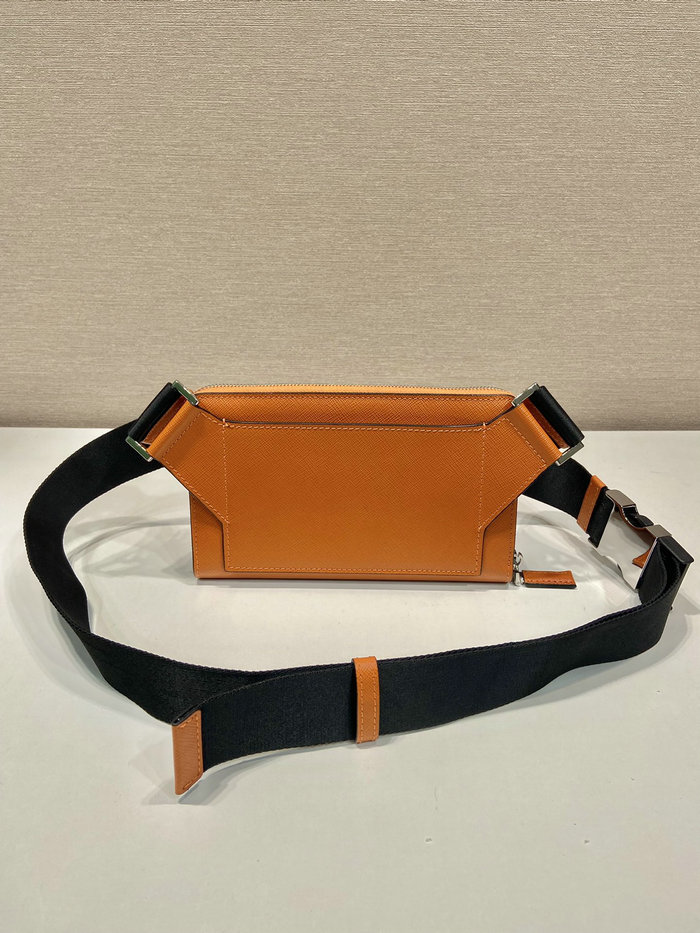 Prada Saffiano leather belt bag Orange 2VH156