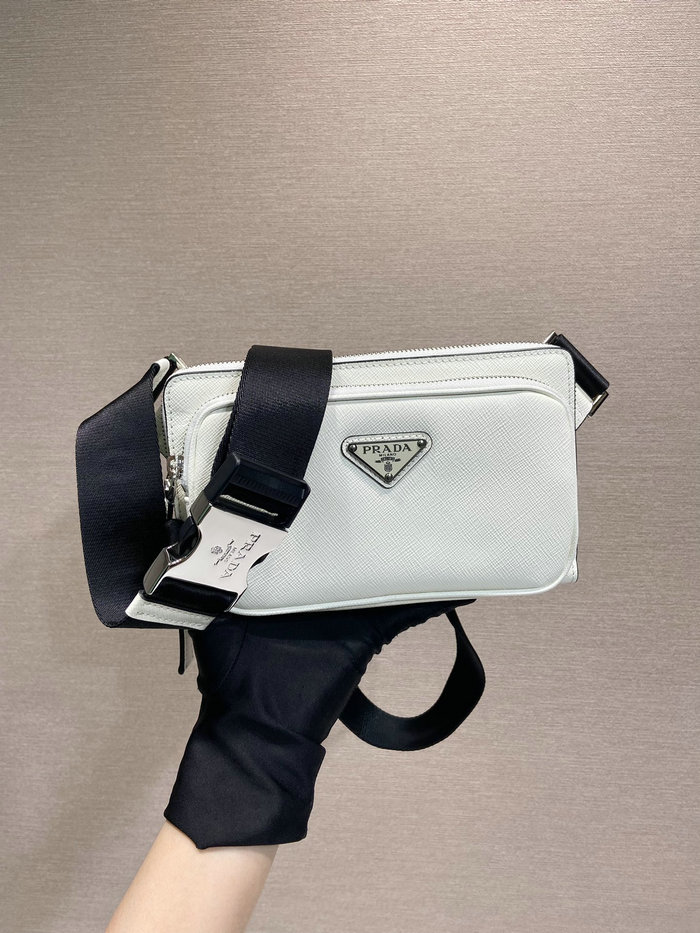 Prada Saffiano leather belt bag White 2VH156