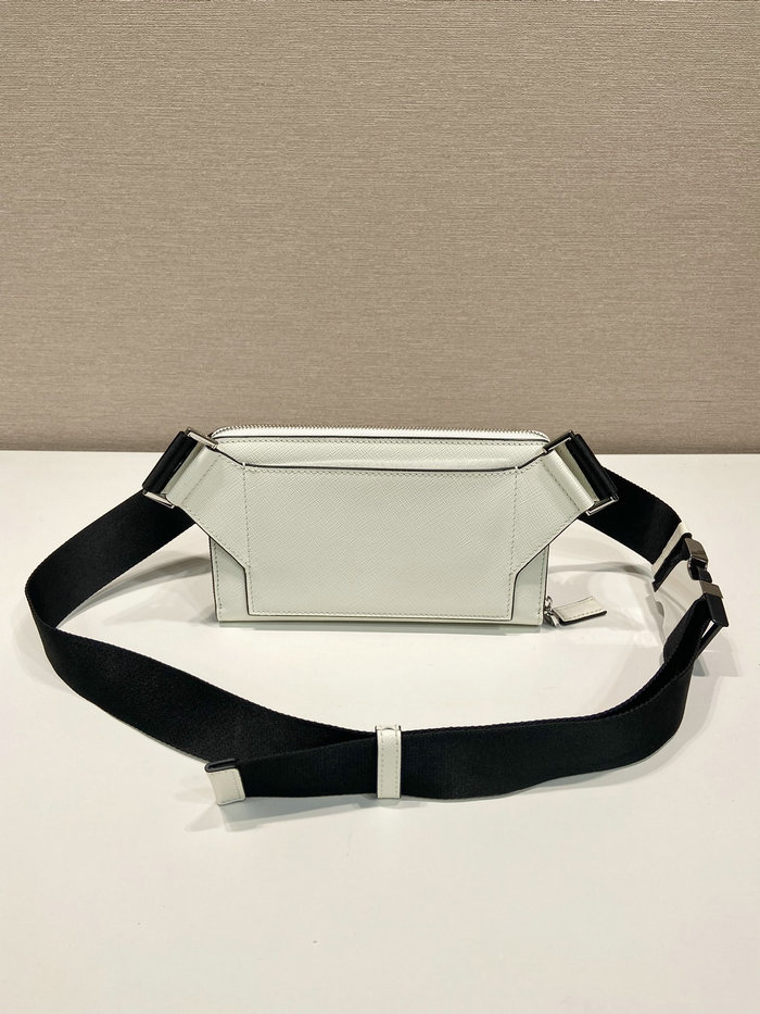 Prada Saffiano leather belt bag White 2VH156