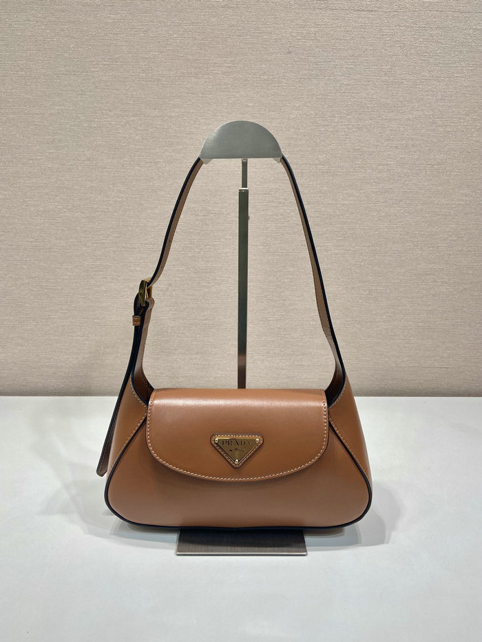 Prada Small leather shoulder bag Camel 1BD358