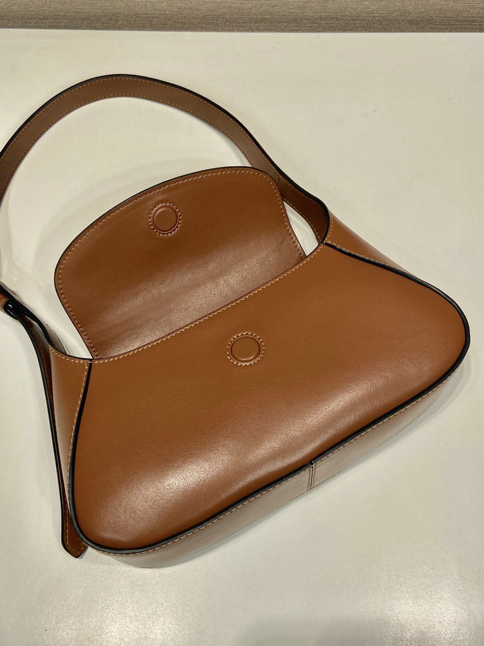 Prada Small leather shoulder bag Camel 1BD358