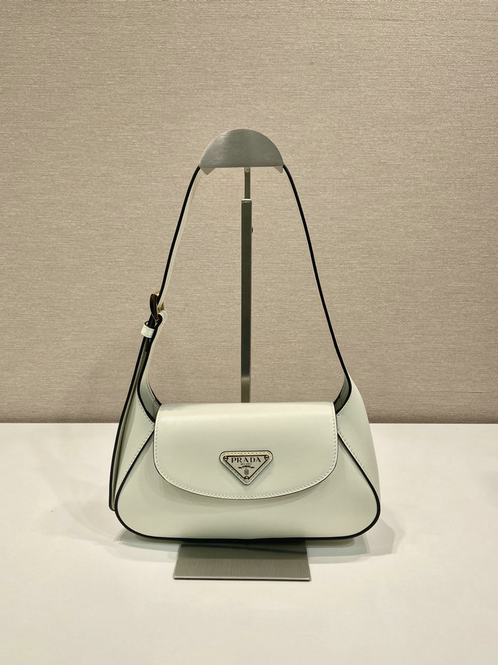 Prada Small leather shoulder bag White 1BD358