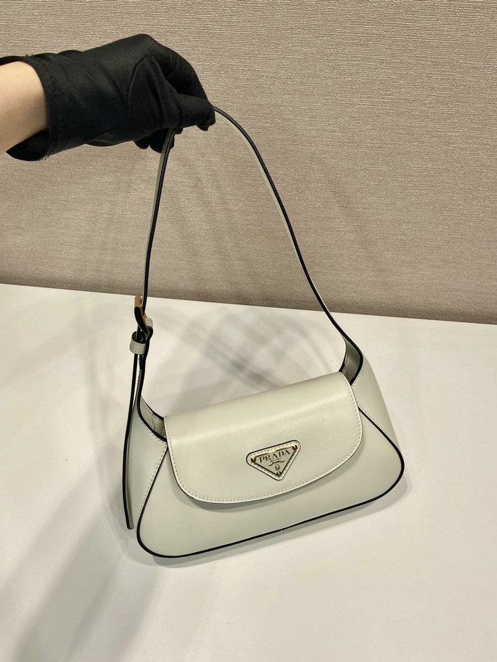 Prada Small leather shoulder bag White 1BD358