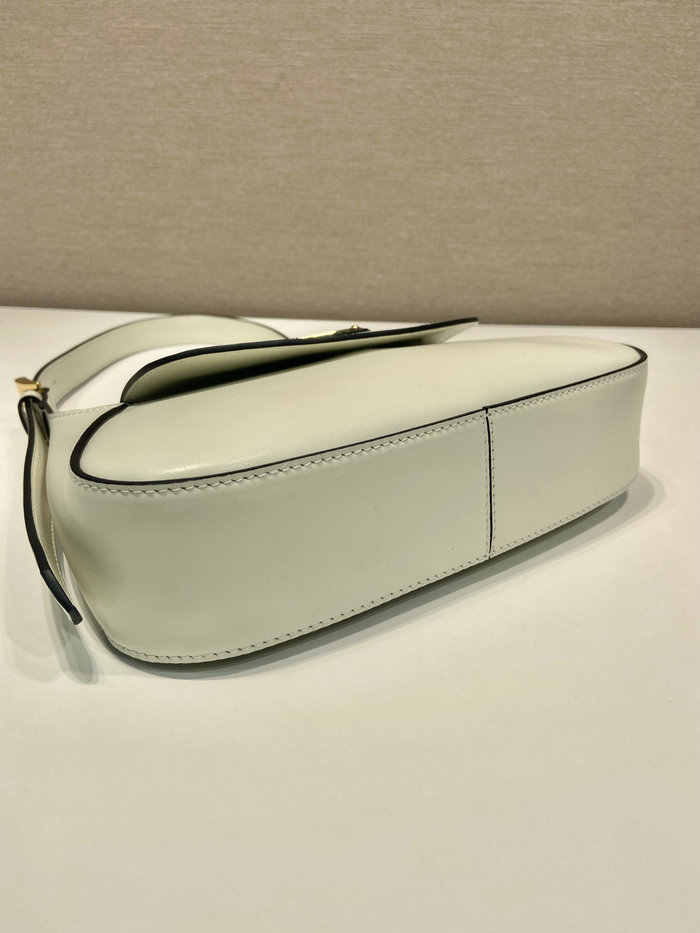 Prada Small leather shoulder bag White 1BD358