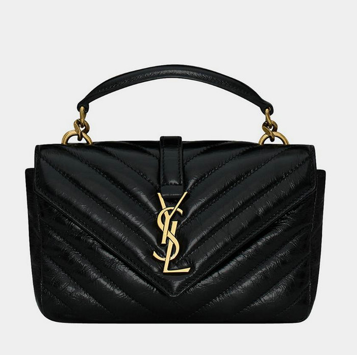 Saint Laurent College Mini Shoulder Bag Black 779430