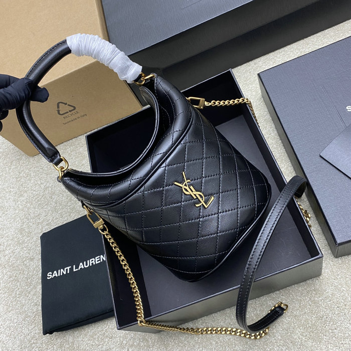 Saint Laurent Gaby Bucket Bag Black 763971