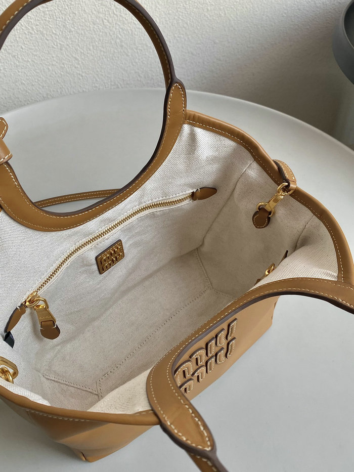 Small Miu Miu Tote Camel F0120