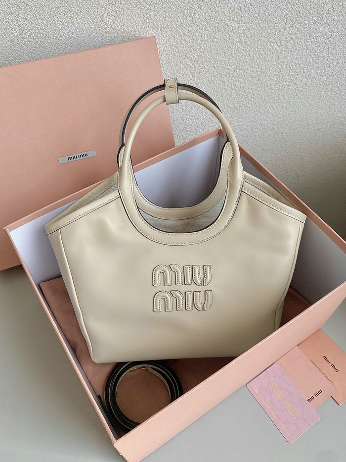 Small Miu Miu Tote White F0120