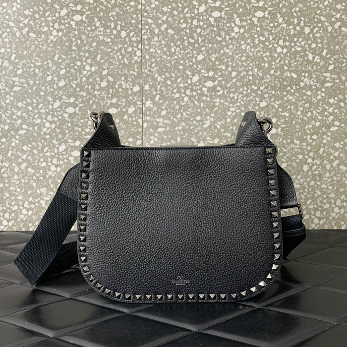 Valentino Garavani Rockstud Hobo Bag Black V0042