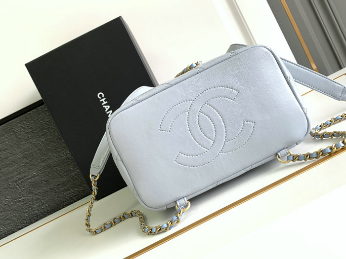 Chanel Lambskin Backpack Blue AS4762