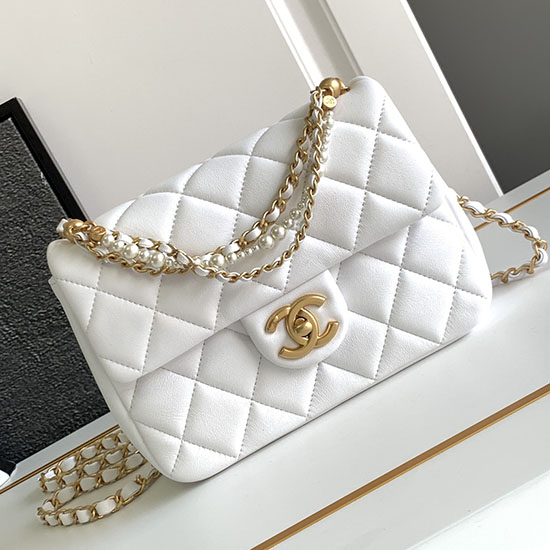 Chanel Mini Flap Bag White AS4384