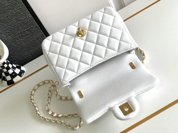 Chanel Mini Flap Bag White AS4385