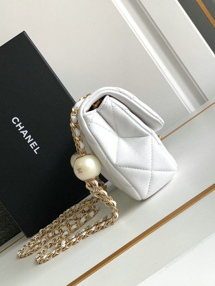 Chanel Small Flap Bag White AS4861