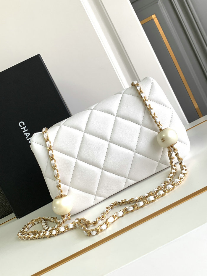 Chanel Small Flap Bag White AS4861