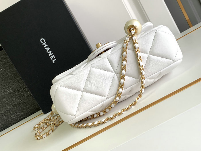 Chanel Small Flap Bag White AS4861