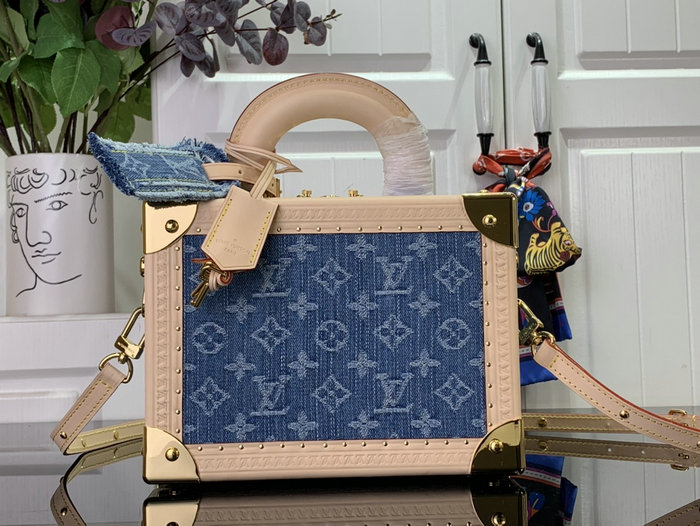 LOUIS VUITTON Petite Valise Denim Bleu M24161