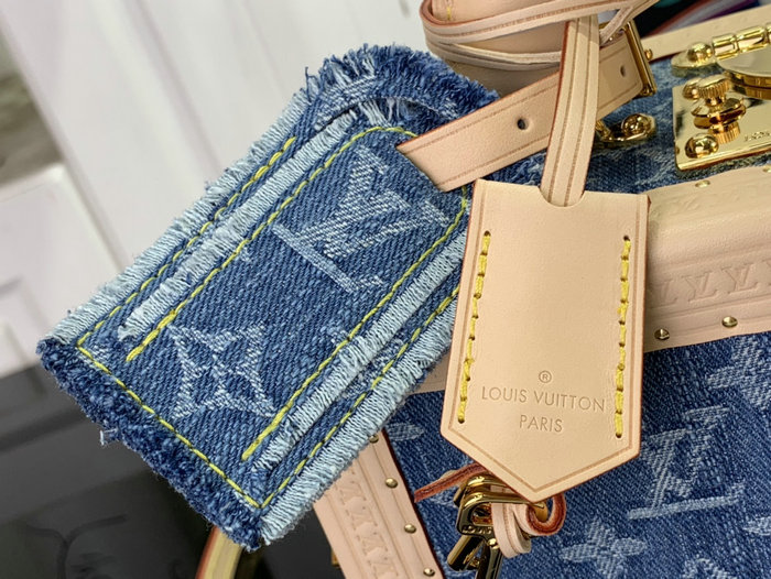 LOUIS VUITTON Petite Valise Denim Bleu M24161