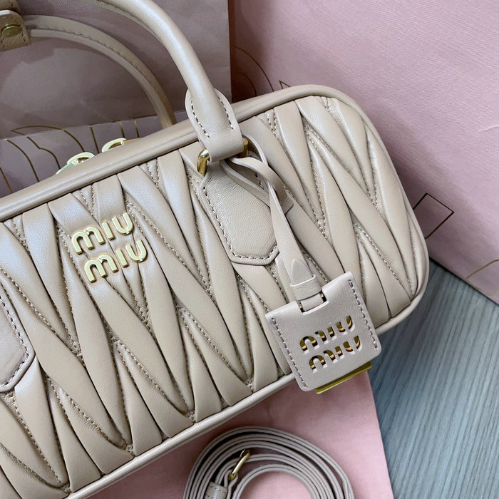 Miu Miu Arcadie Matelasse Nappa Leather Bag Beige 5BB148