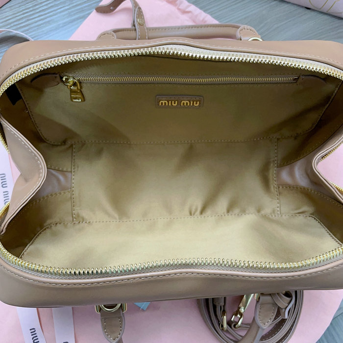 Miu Miu Arcadie Matelasse Nappa Leather Bag Khaki 5BB148